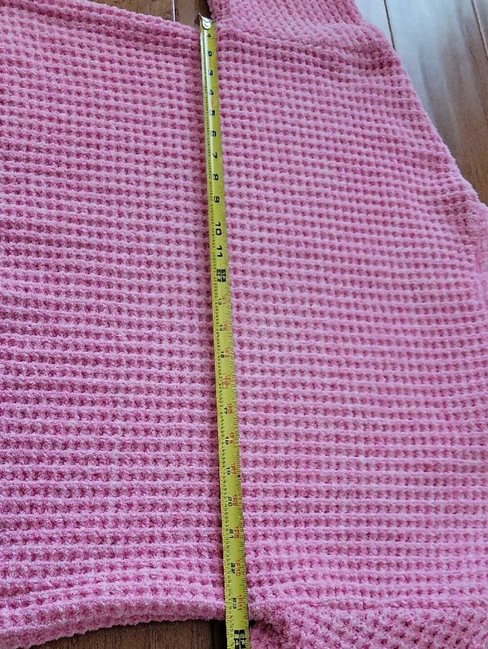Girls Justice Pink Waffle Knit Sweater Size XL Plus (16P/18P)